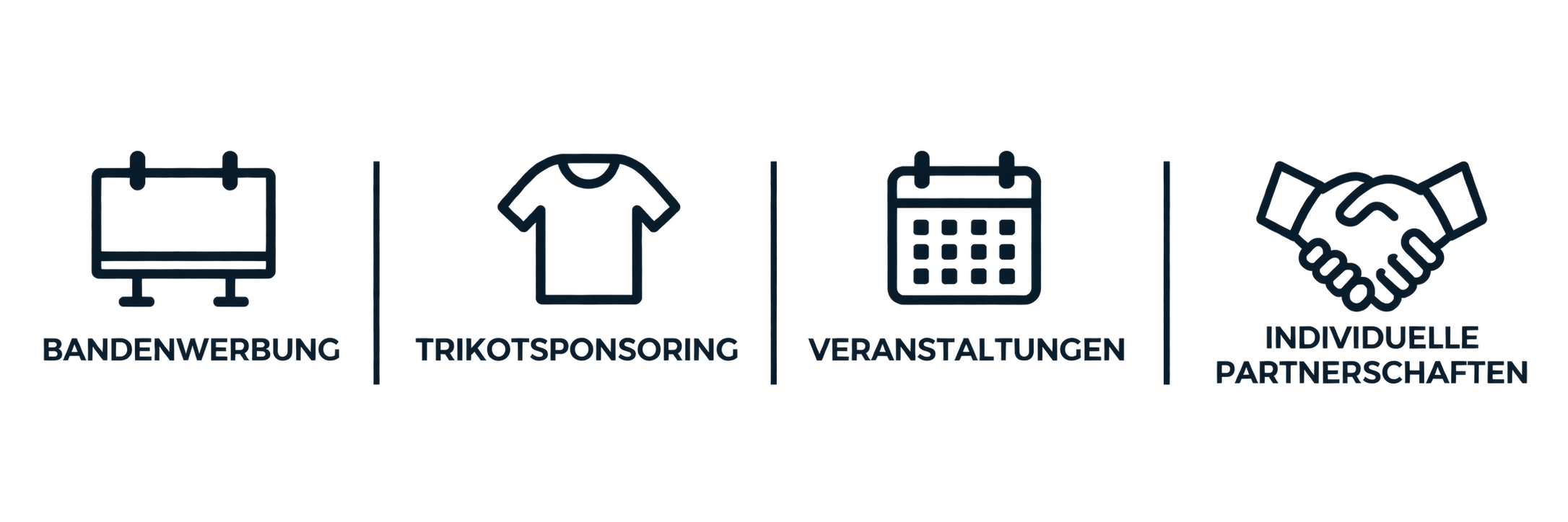 Icons für Bandenwerbung, Trikotwerbung, Veranstaltungen usw. 