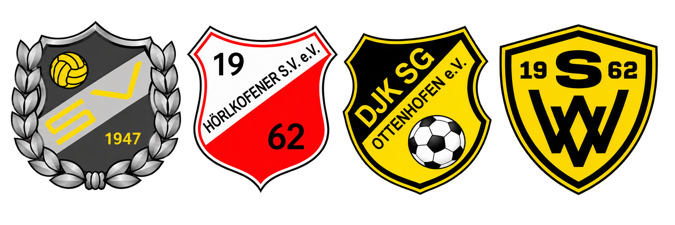 Wappen der Jugendspielgemeinschaft SV Wörth, Hörlkofener SV, DJK Ottenhofen und SV Walpertskirchen